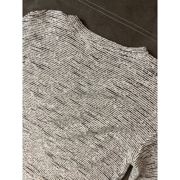 Texture & Thread Madewell Black White Round Neck Long Sleeved Sz M - Picture 4 of 10